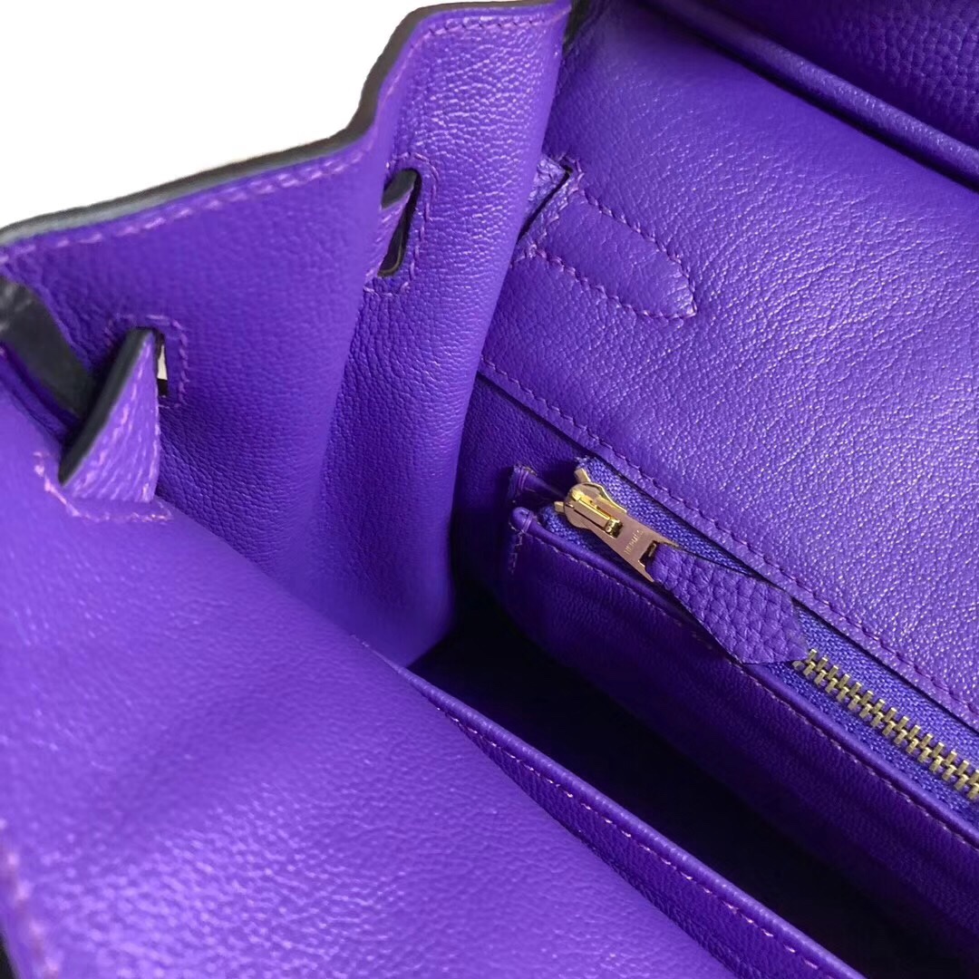 Hermes Birkin 35CM Togo Leather Handbag Violet Purple